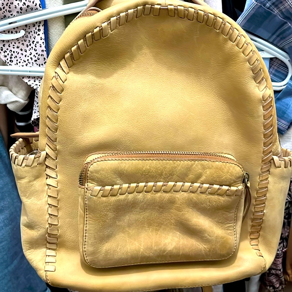Lucky Brand backpack. leather. 9x12x5. Excellent used condition . no rips.